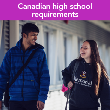 Text reads Canadian high school requirements